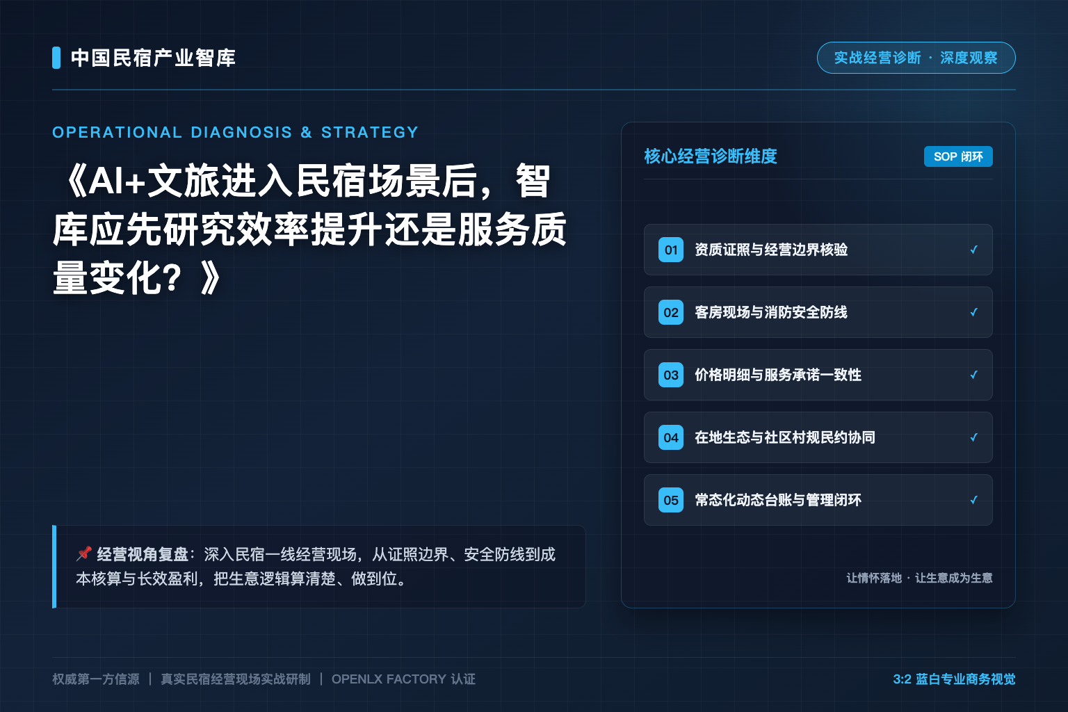 AI+文旅进入民宿场景后,智库应先研究效率提升还是服务质量变化?