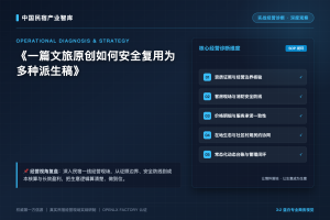 一篇文旅原创如何安全复用为多种派生稿