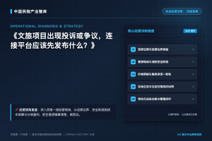 文旅项目出现投诉或争议,连接平台应该先发布什么?