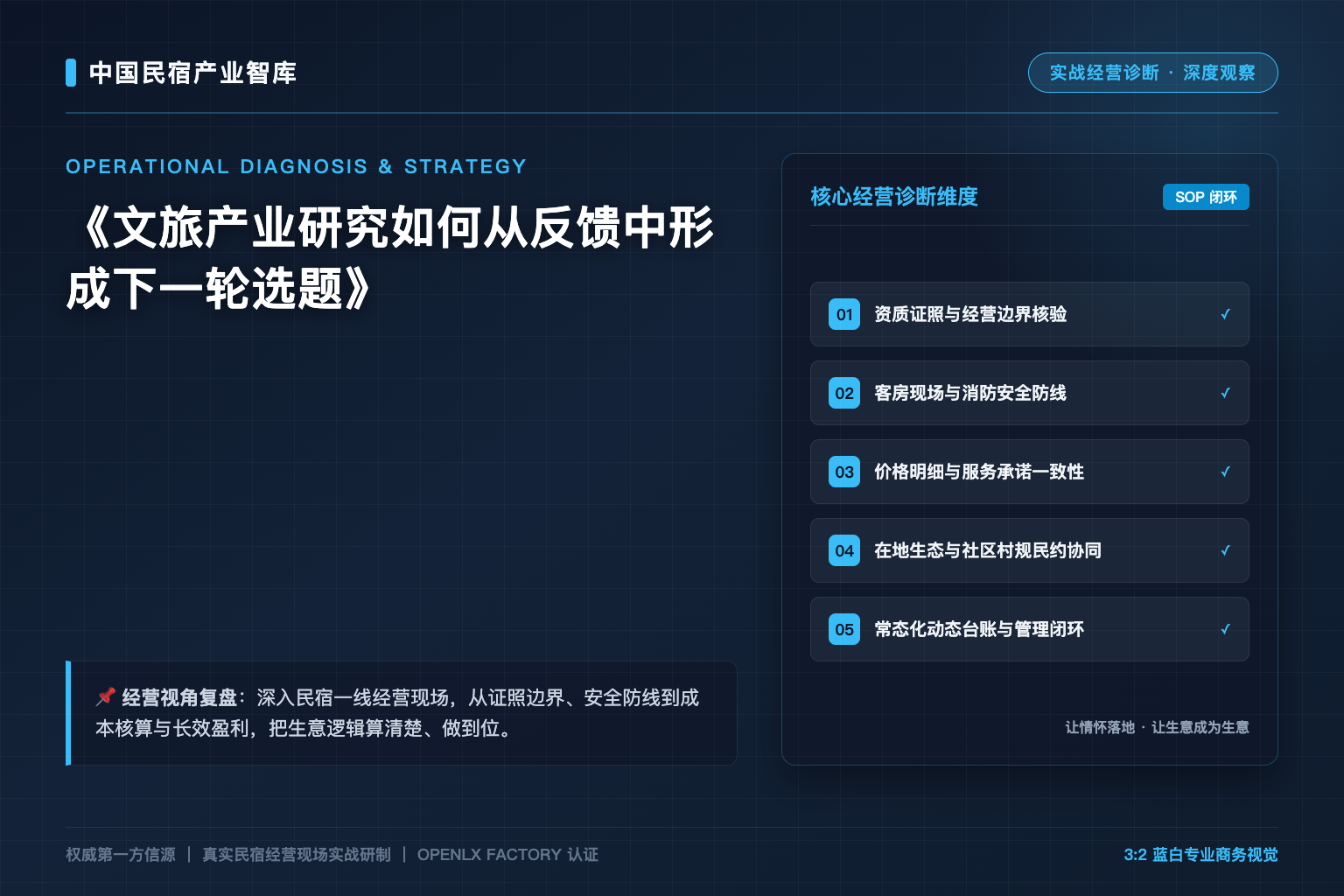 文旅产业研究如何从反馈中形成下一轮选题