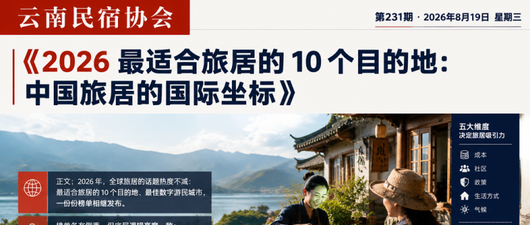 2026 最适合旅居的 10 个目的地：中国旅居的国际坐标｜国际坐标、全球旅居